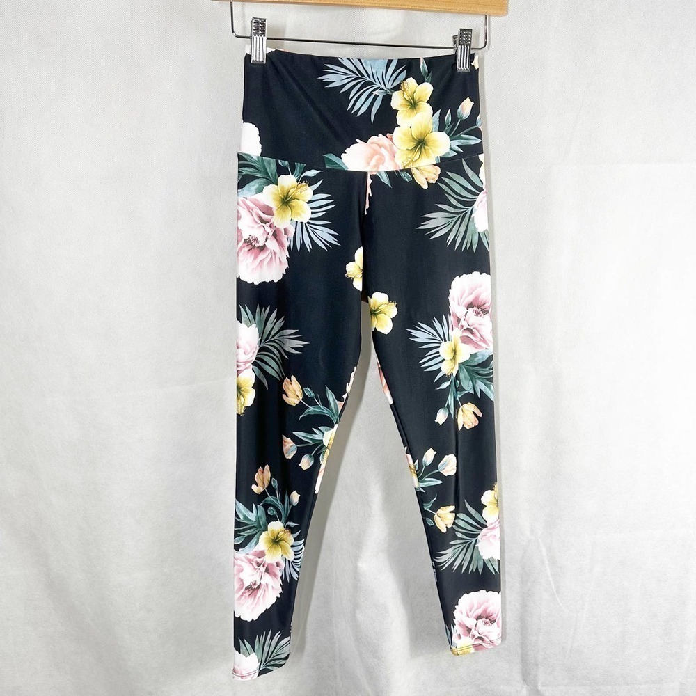 Onzie Flow Highrise Basic Midi Leggings Secret Garden Size XS